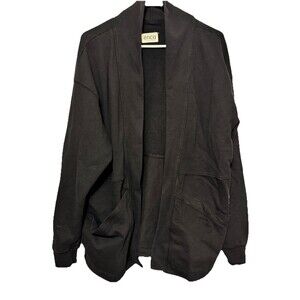 Ética Mattia Mixed Media Jacket Women’s Size L Black Beauty Organic Cotton